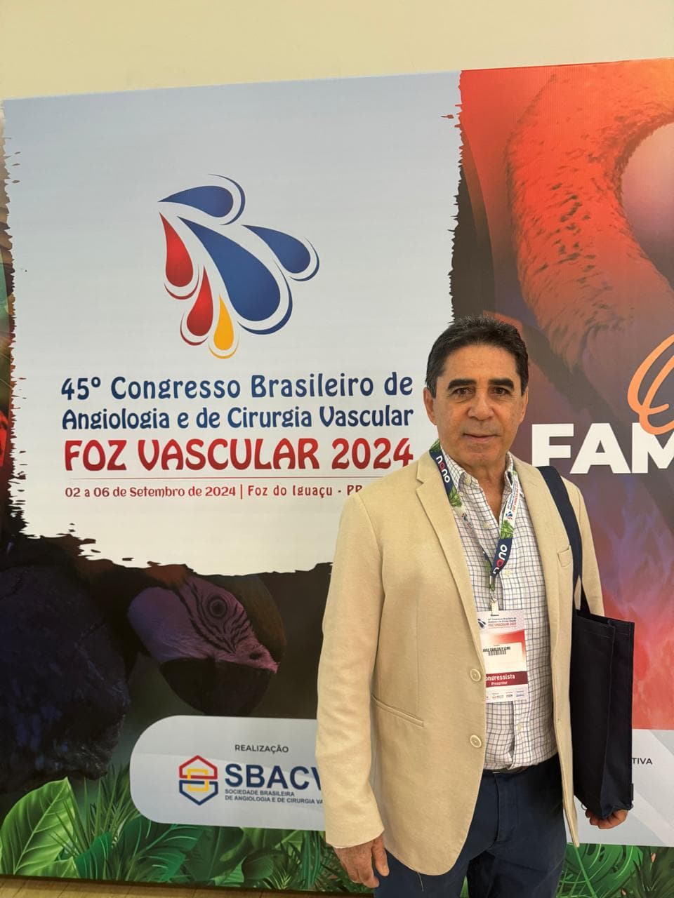 Dr. José Carlos participando de um congresso de angiologia.